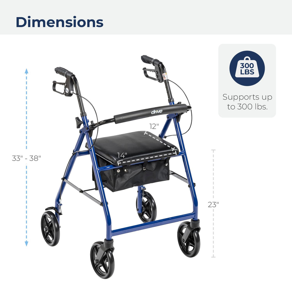 Foldable Rollator Walker with Seat Y221