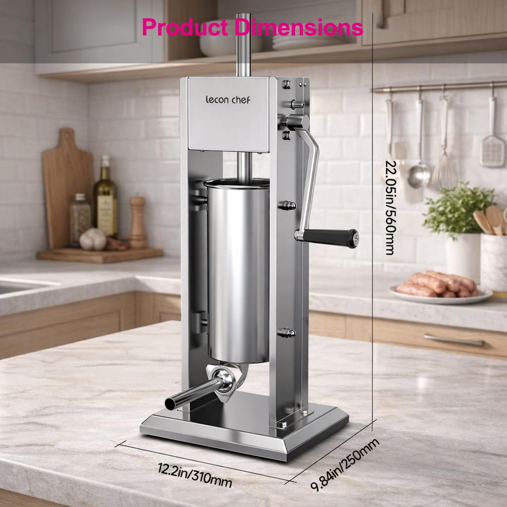 Manual Sausage Stuffer 11lbs/5L Vertical 4 Tubes S59519