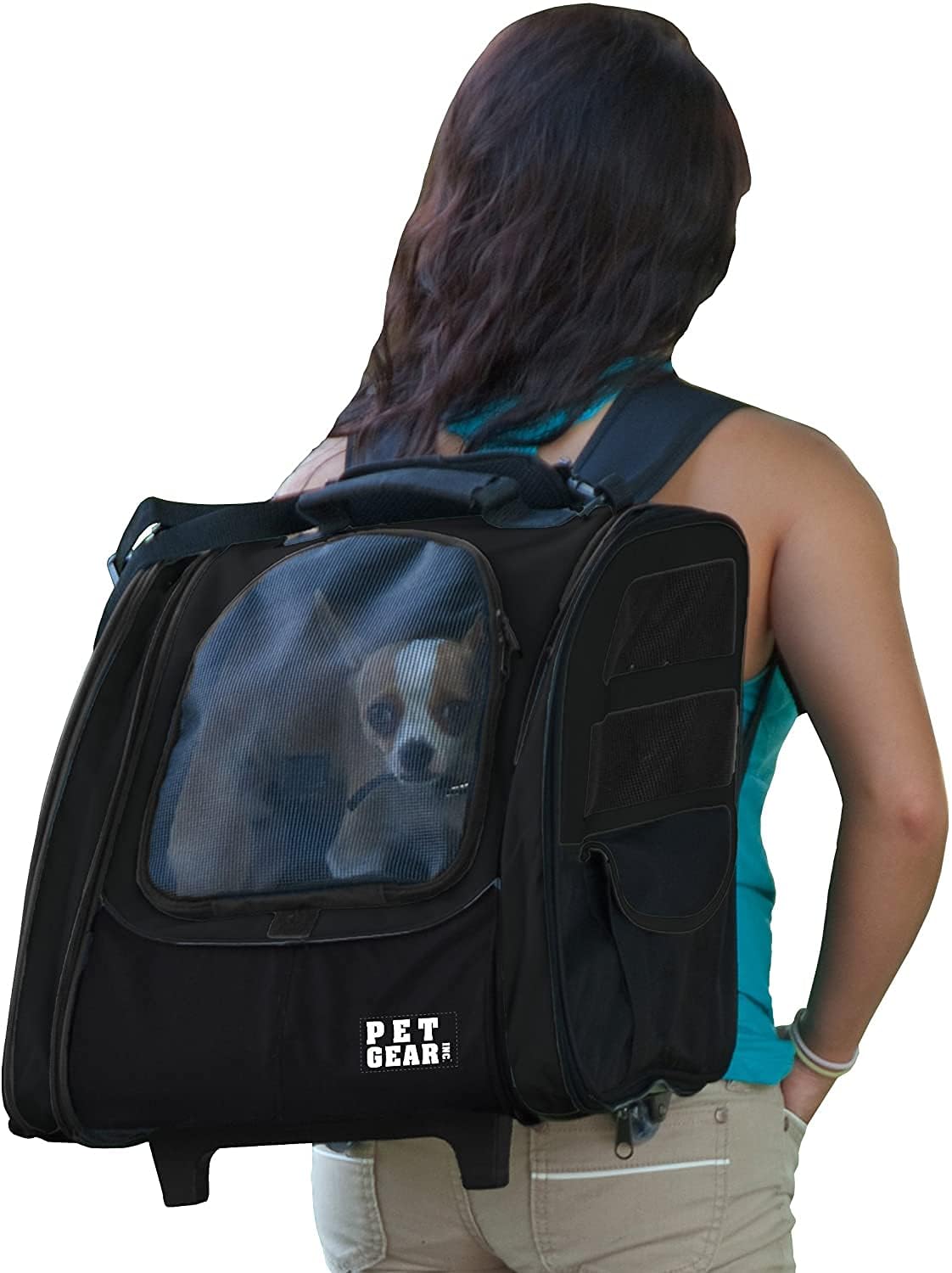 Black Pet Roller Backpack O48201