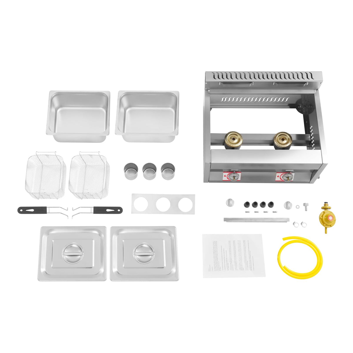 Stainless Steel Countertop Gas Deep Fryer with Basket W2850