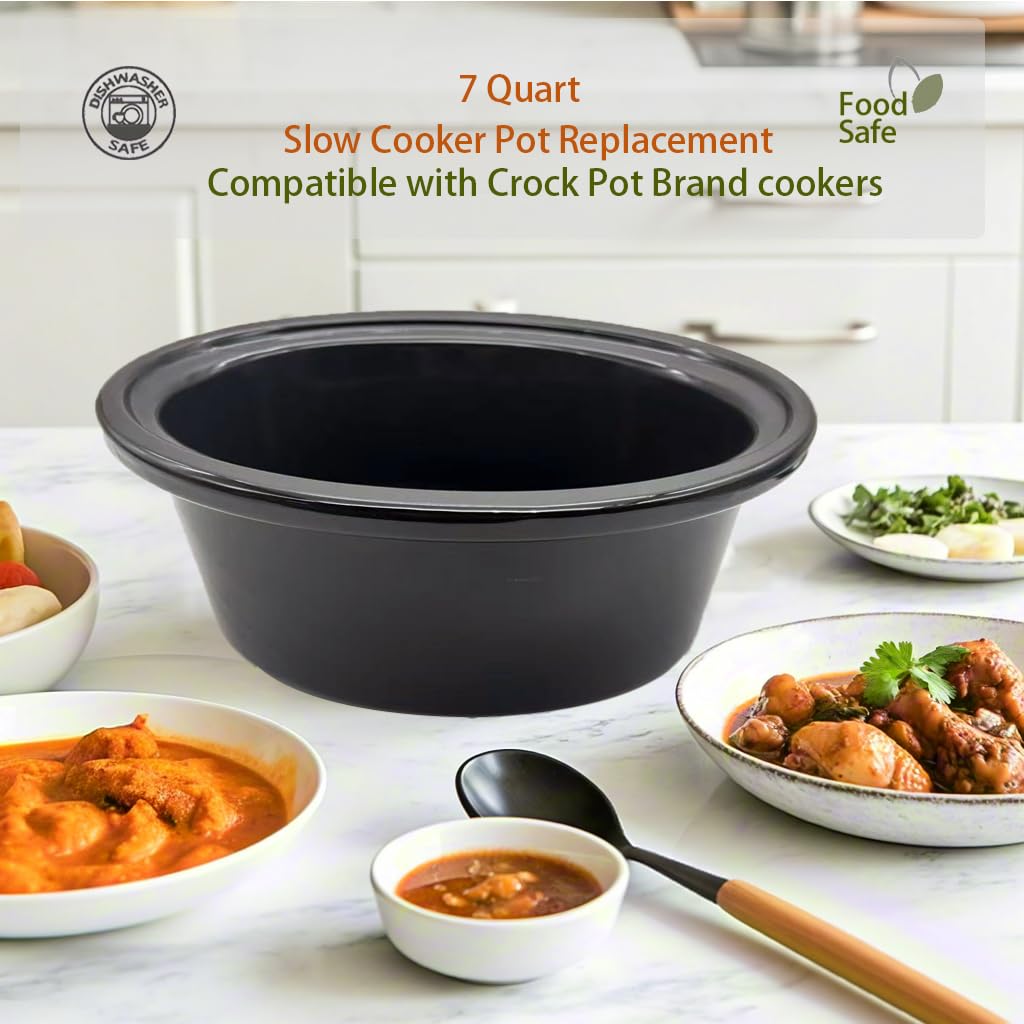 7 Qt Ceramic Slow Cooker Pot Y66022