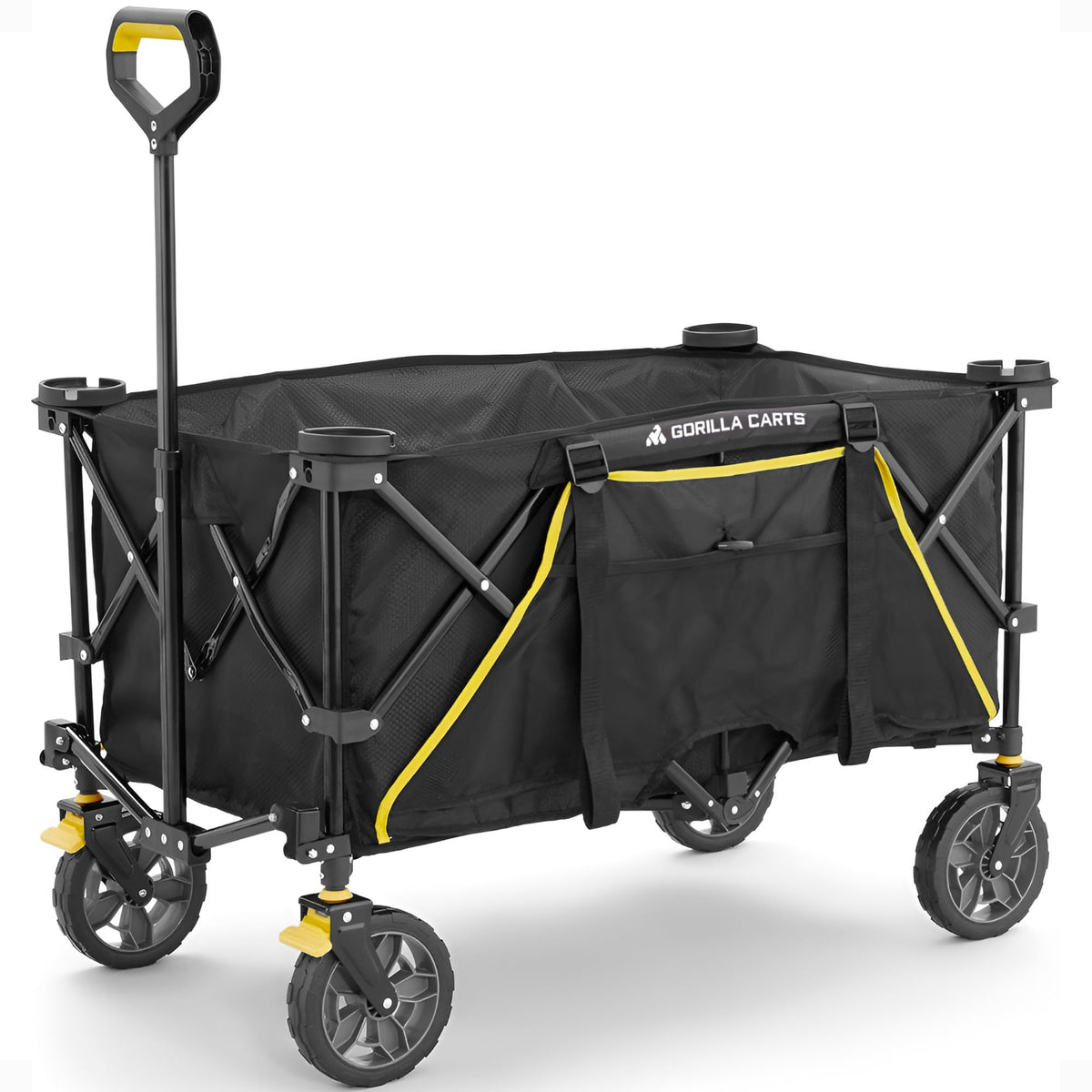 Collapsible Folding Outdoor Utility Wagon, 7 Cu Ft, Black Y8193