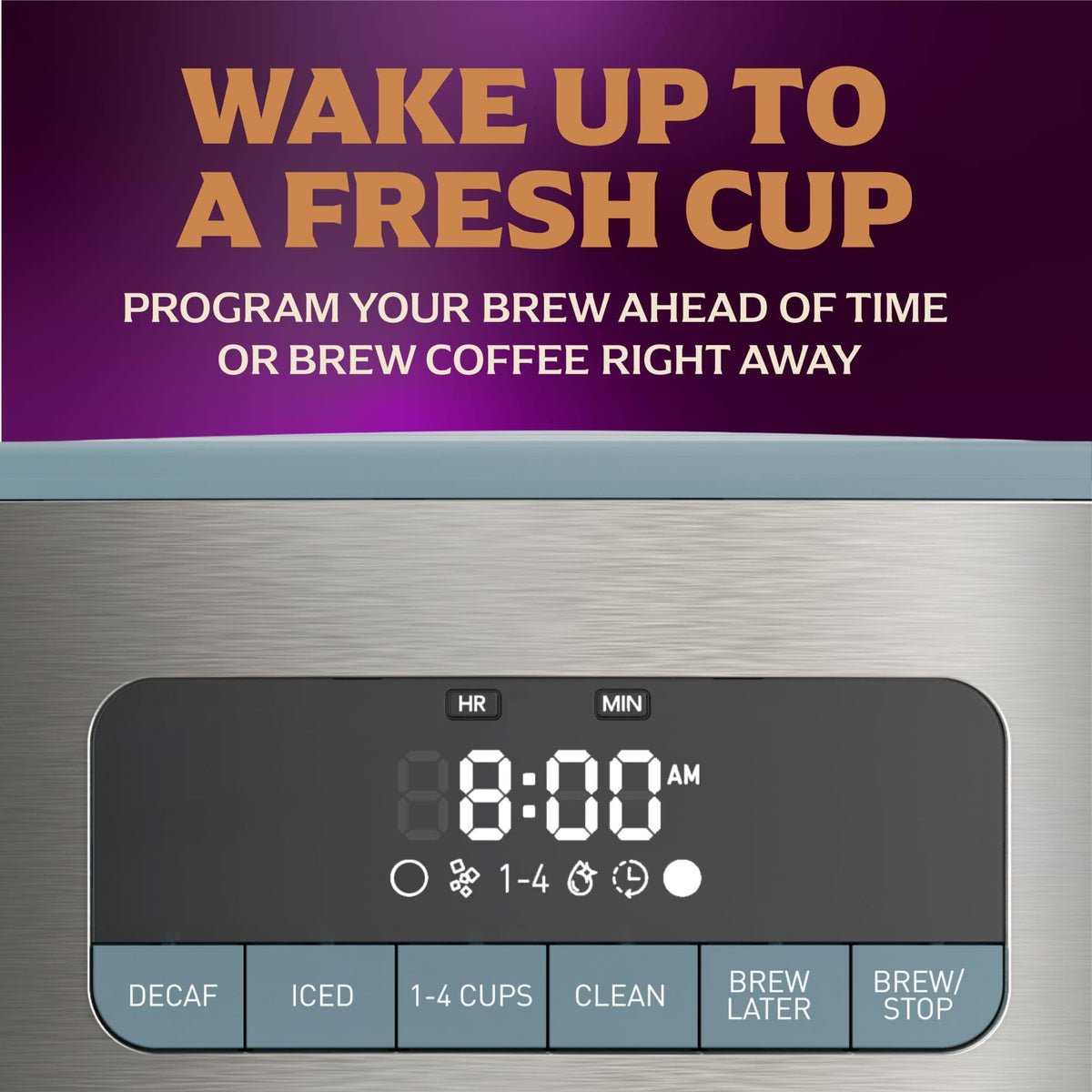 12 Cup Coffee Maker with Decaf and Iced Coffee Settings B625