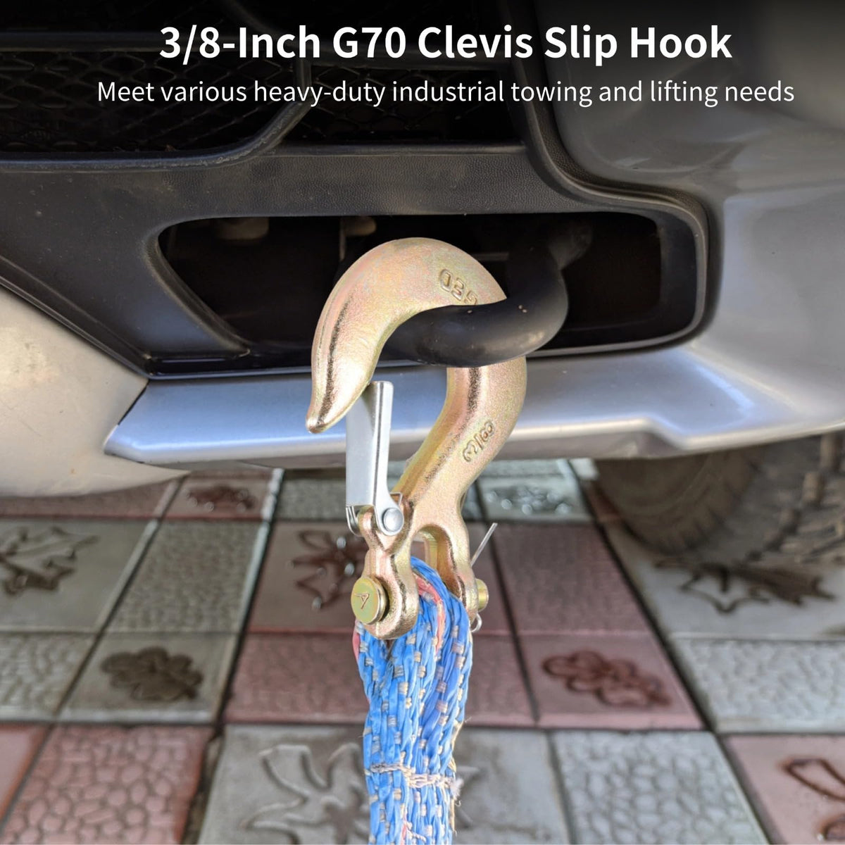 3/8-Inch Grade 70 Steel Clevis Slip Hooks 4-Pack V76027