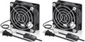 EC Cooling Fan 60mm x 60mm x 25mm AC 110V 240V Dual Ball Bearings Pack of 2 O530