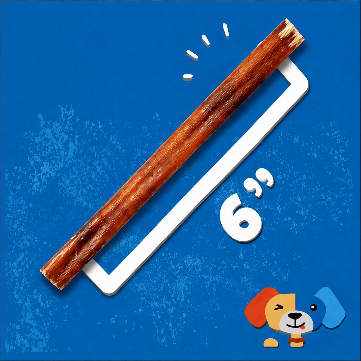 6 Inch Bully Sticks for Dogs 25 Ct L1717