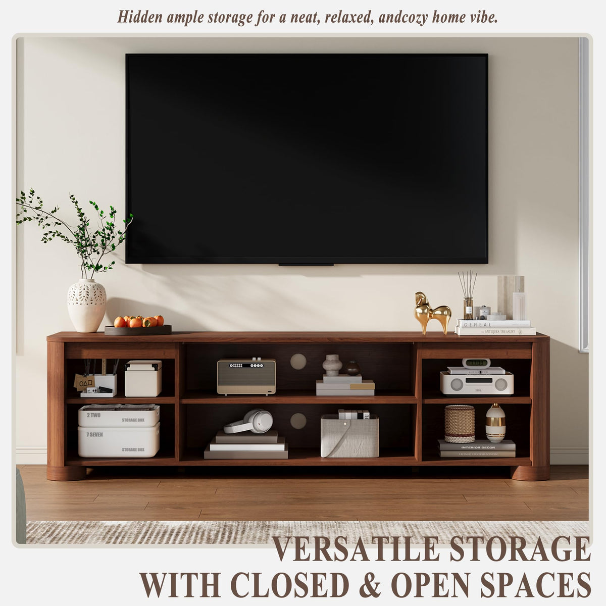 70" Walnut TV Stand C150175