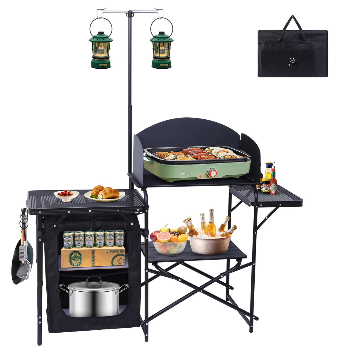 Black Portable Folding Camping Table R60056