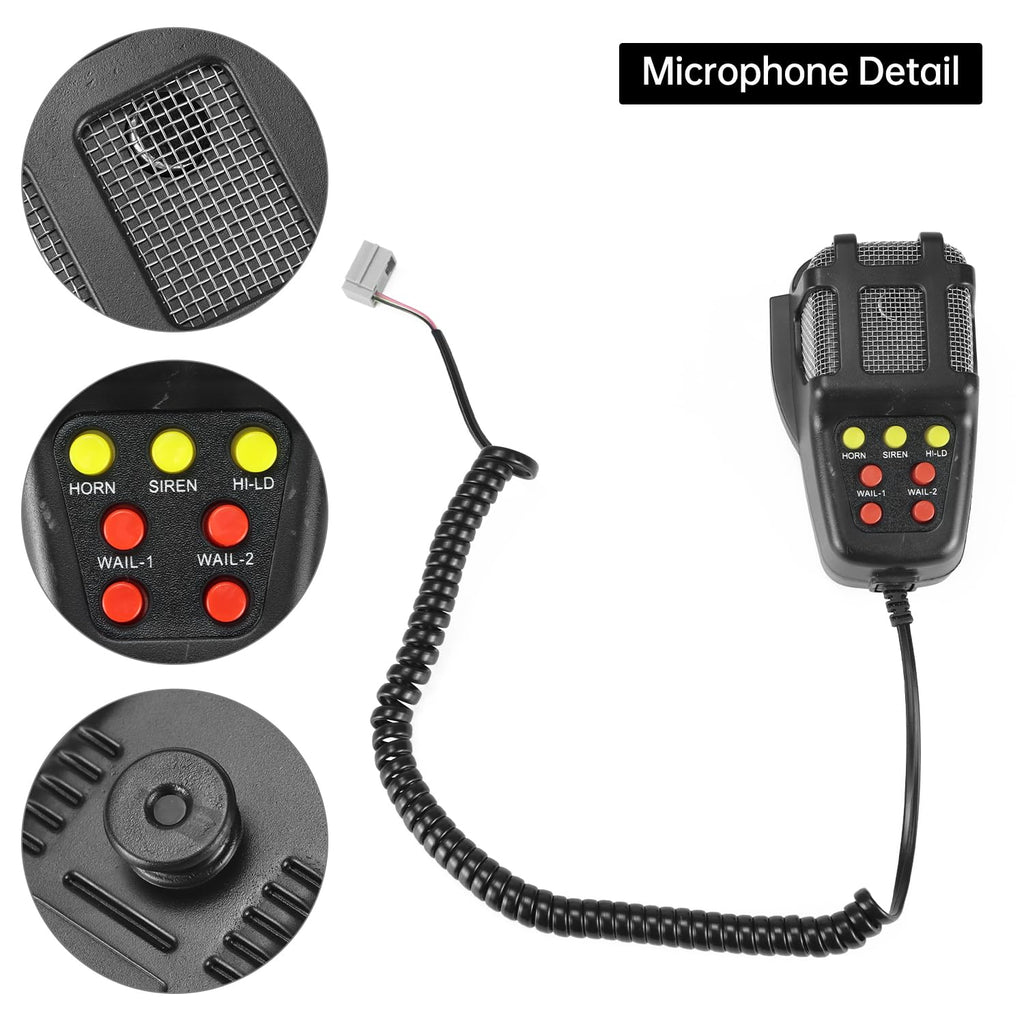 12V 100W 7-Sound Alarm Horn Siren Speaker D997