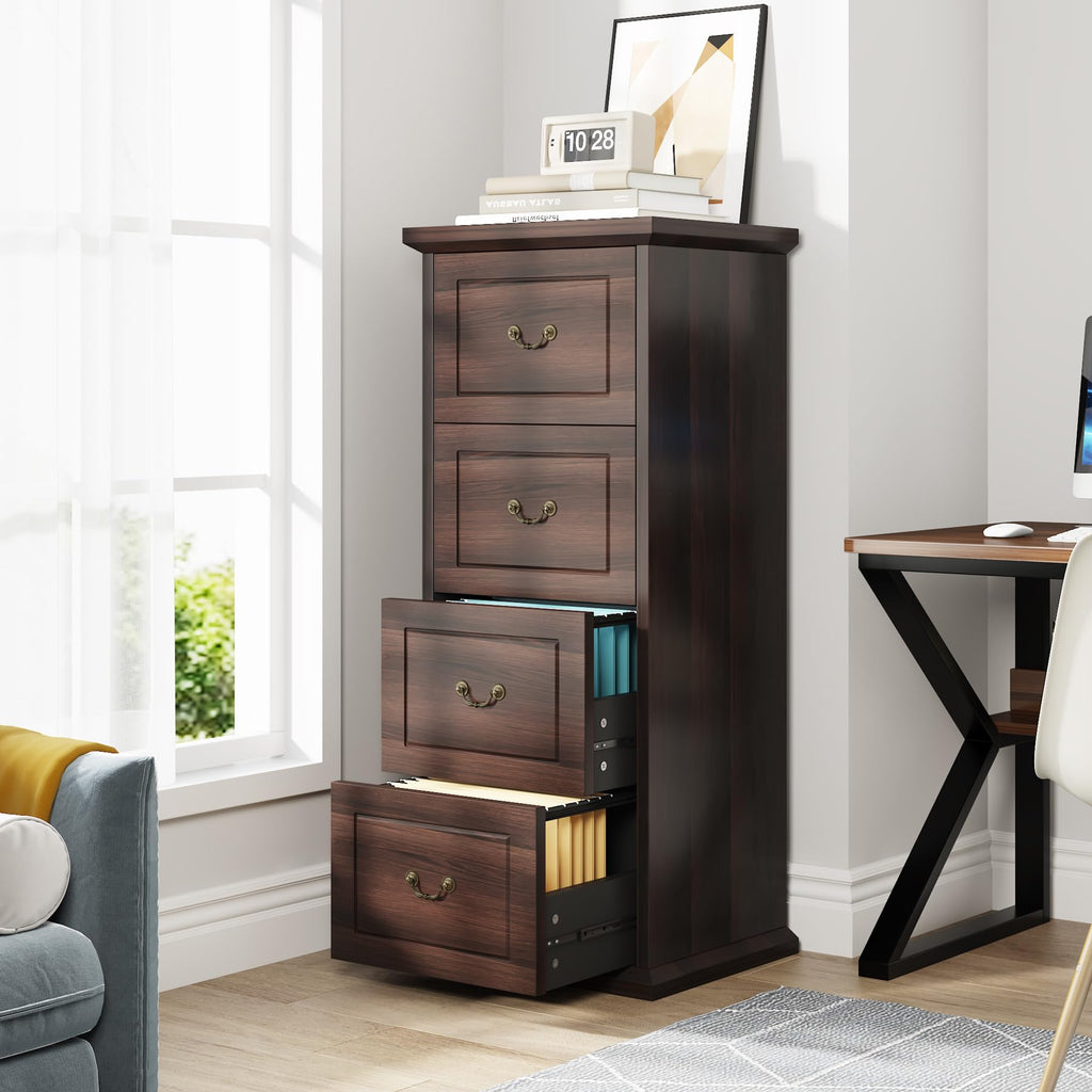 4 Drawer Walnut File Cabinet W4730