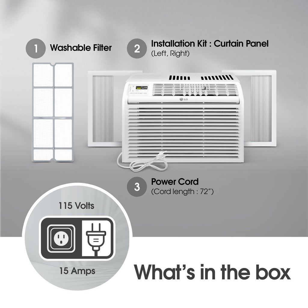 6,000 BTU White Window Air Conditioner F36706
