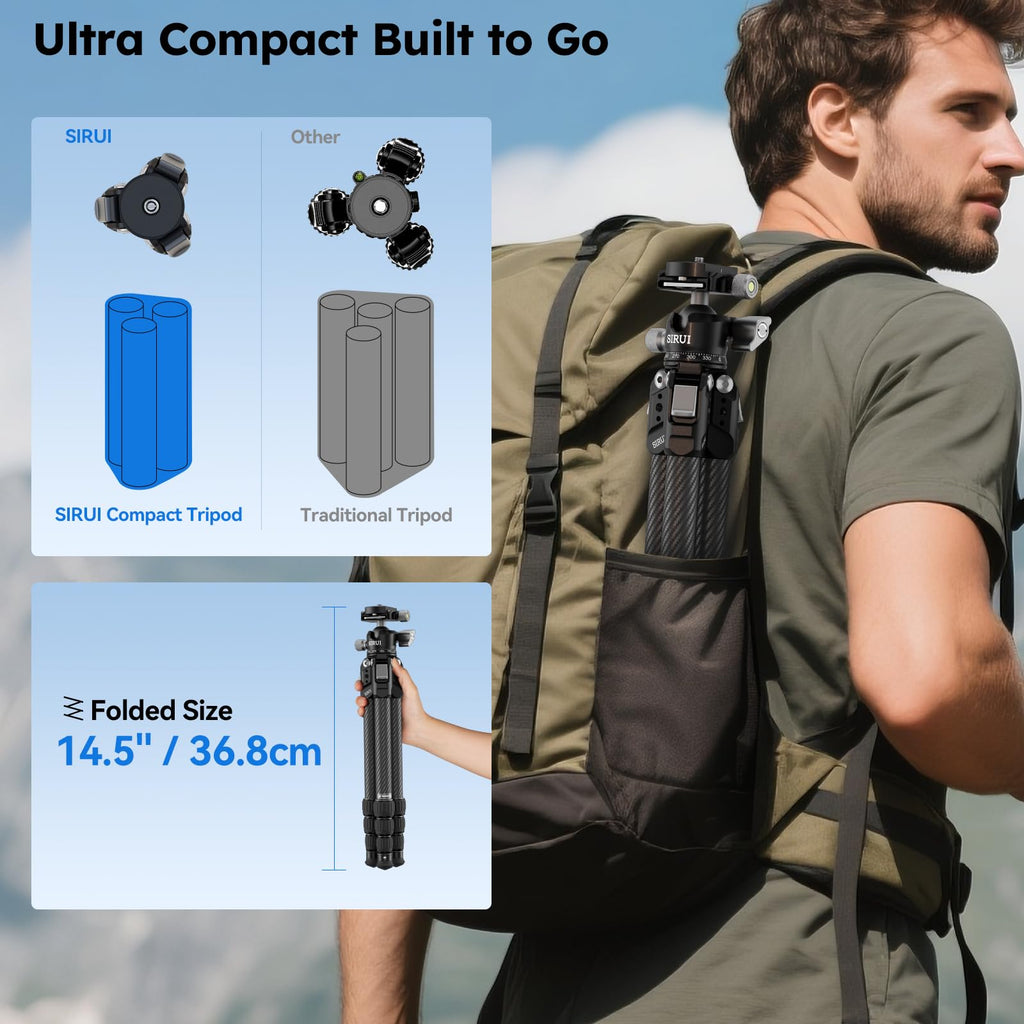 Carbon Fiber Mini Desktop Tripod with 360° Ball Head S47815