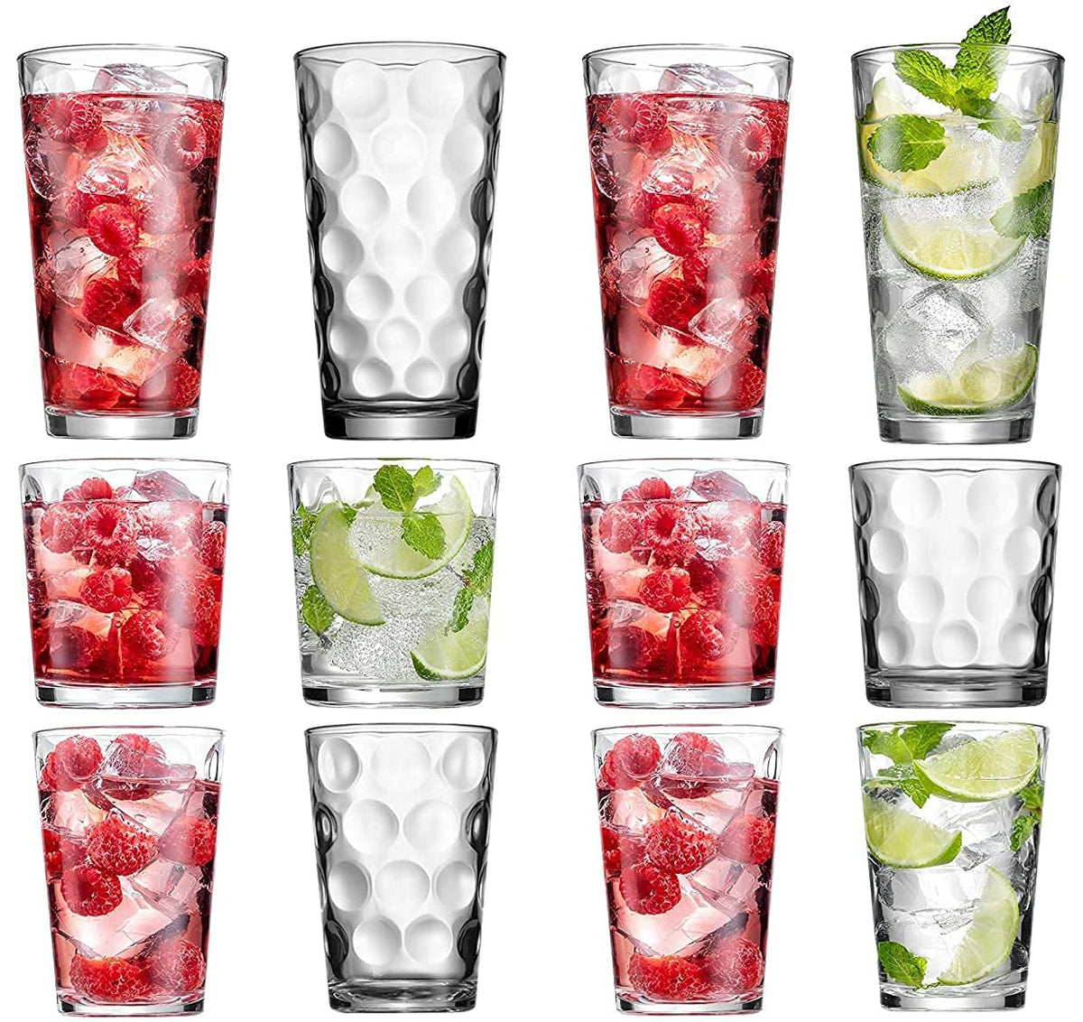 Set of 12 Stackable Drinking Glasses A44259