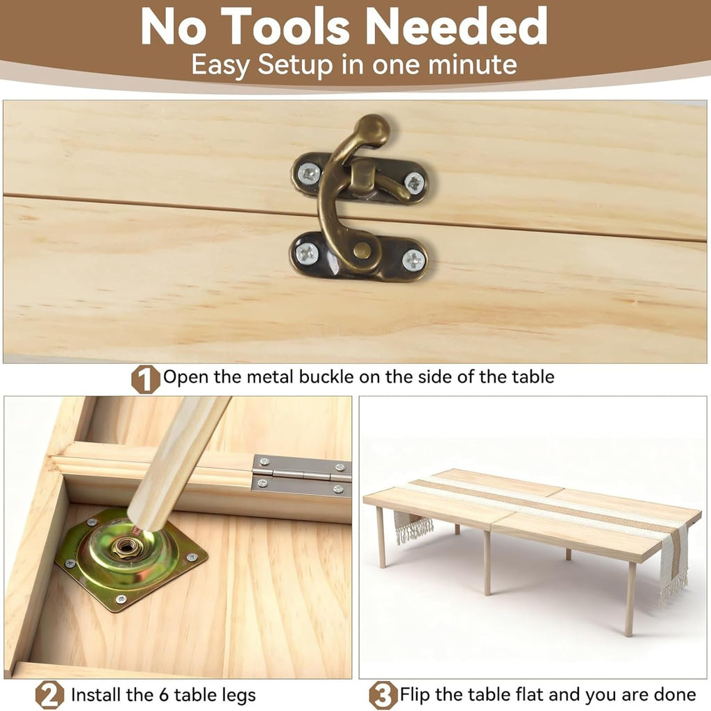Folding Wooden Picnic Table U95330