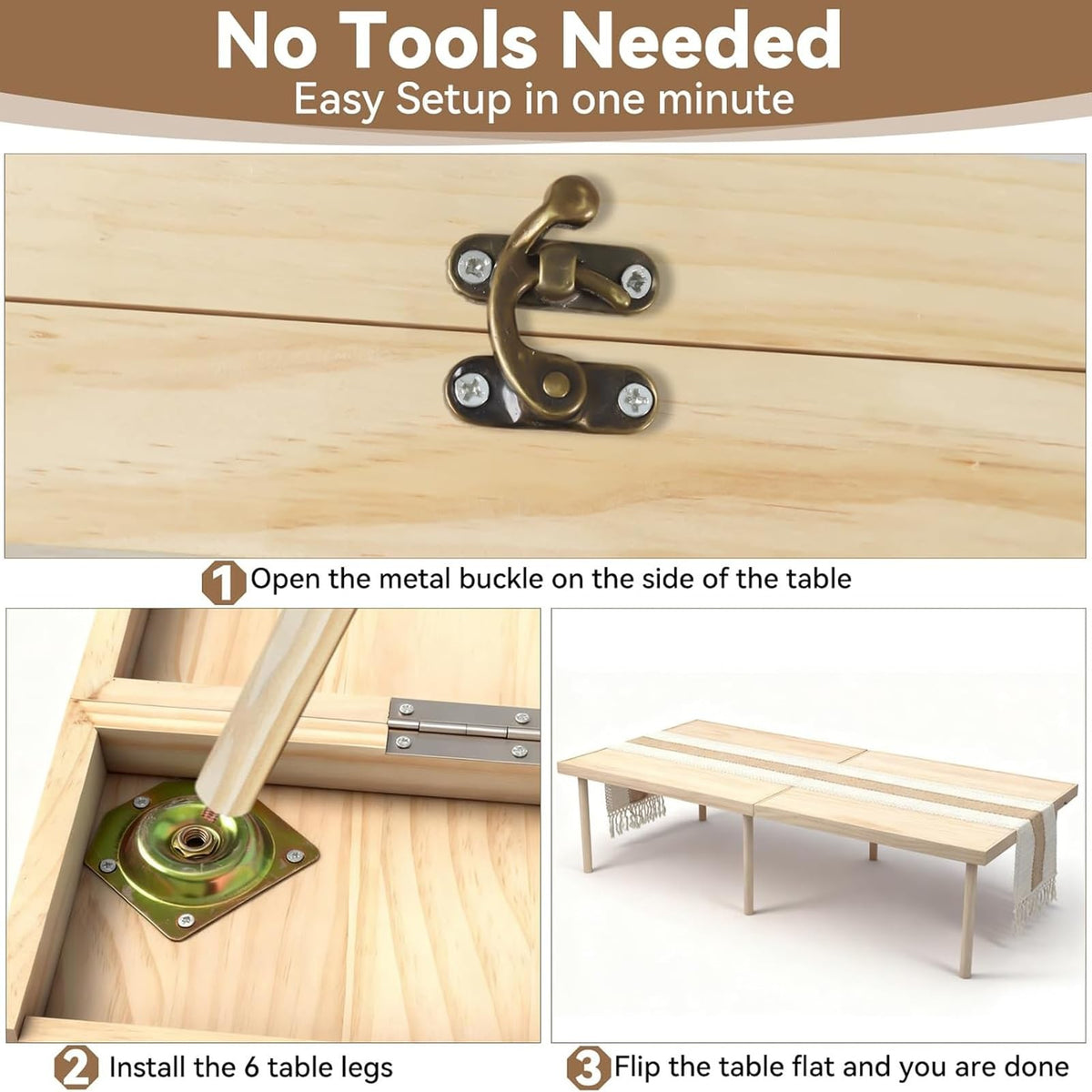 Folding Wooden Picnic Table U95330