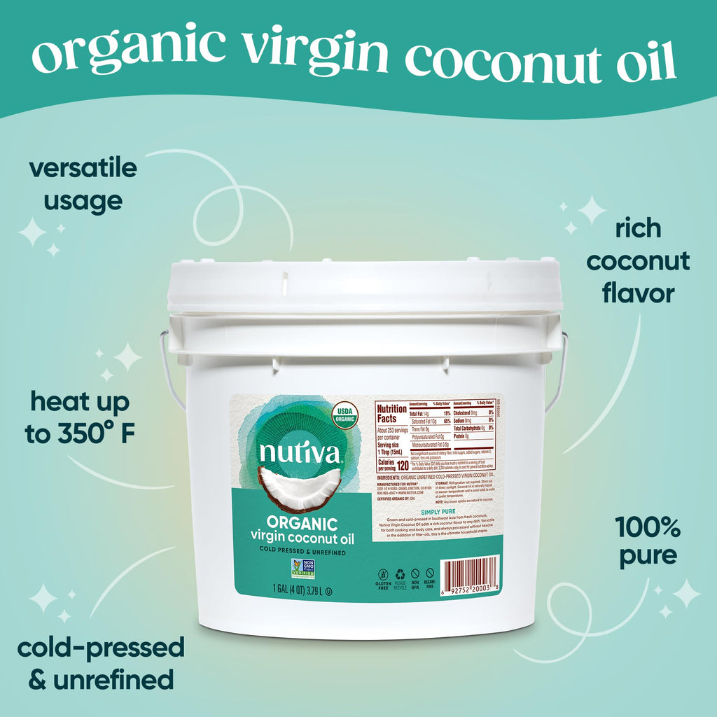 Organic Cold-Pressed Virgin Coconut Oil, 1 Gallon T60227