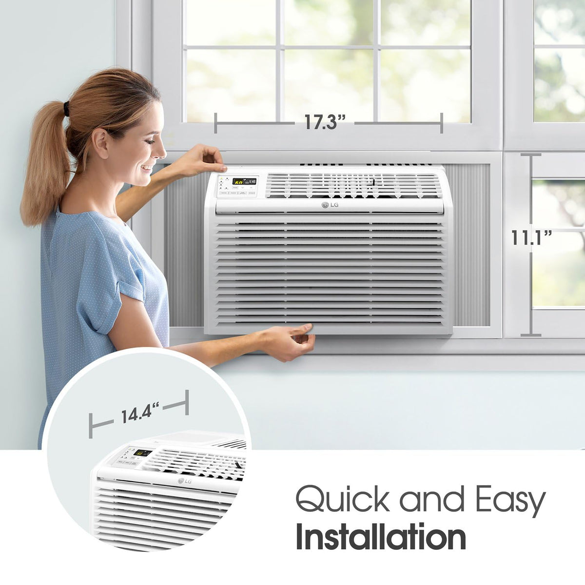 6,000 BTU White Window Air Conditioner F36706