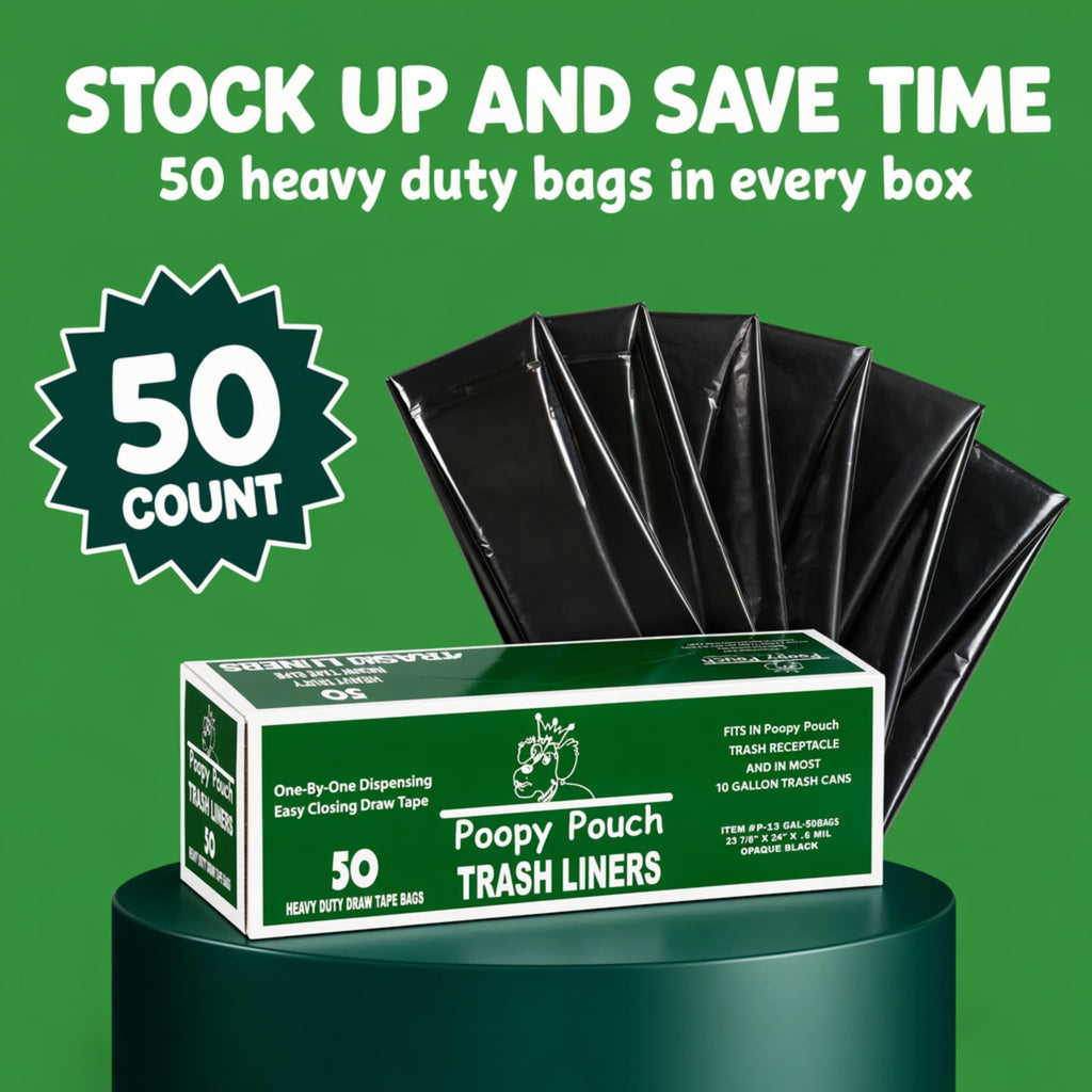 Black Dog Waste Can Liners 50pcs 27.5"x29" S9039