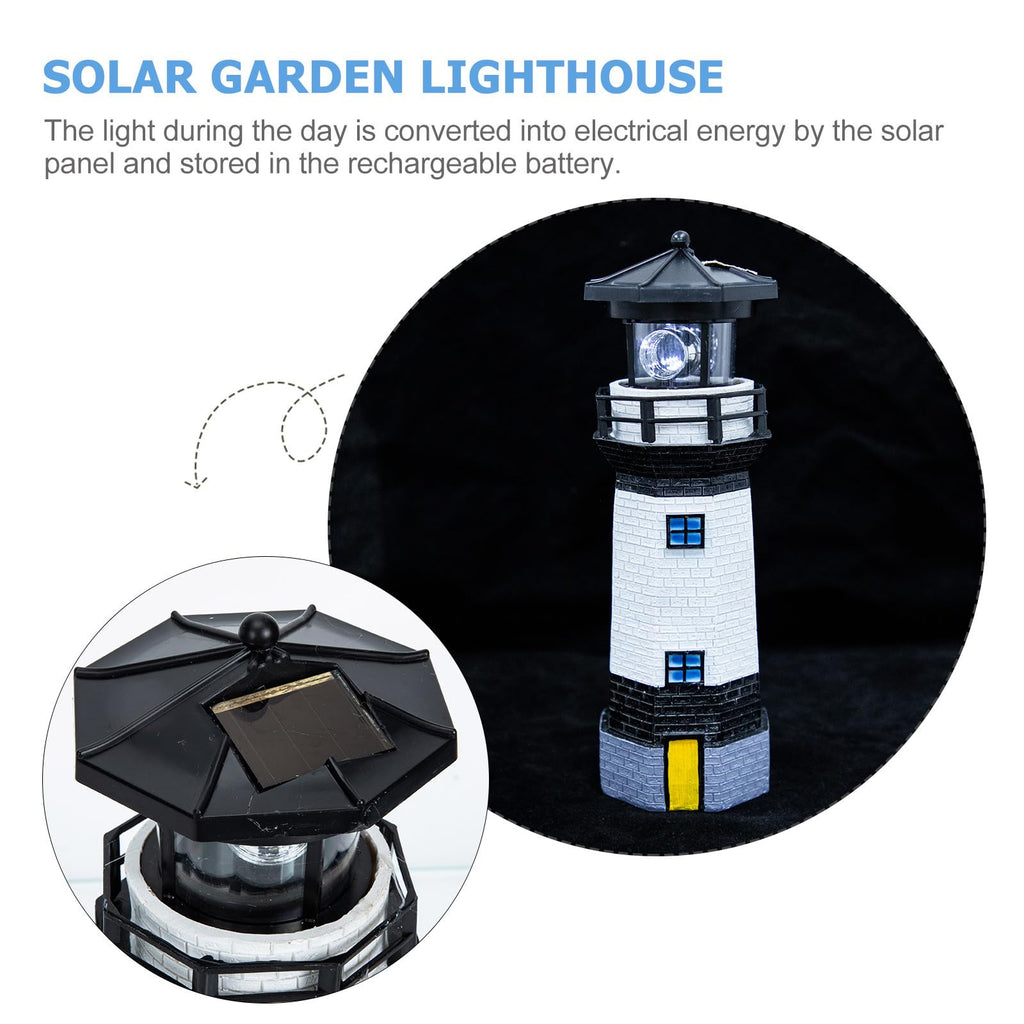 Solar Rotating Lighthouse Garden Light P8840