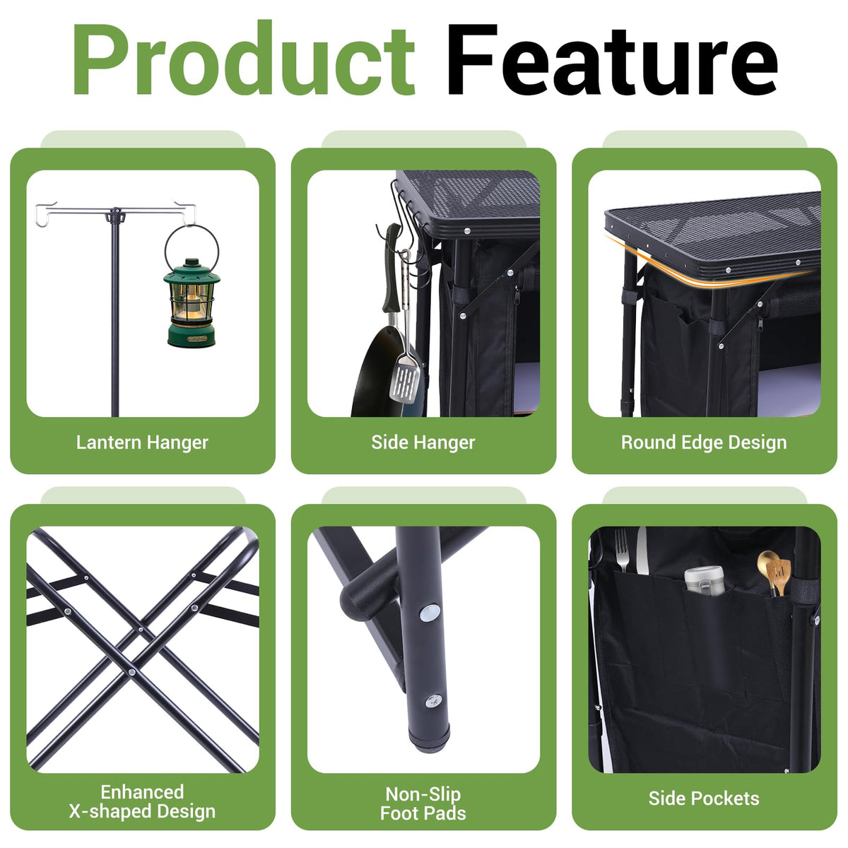Black Portable Folding Camping Table R60056