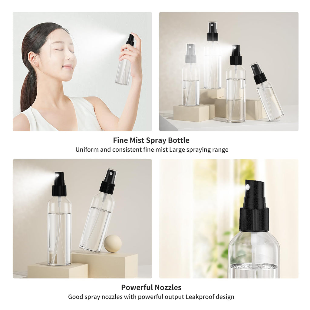 2.7oz/80ml 100PCS Plastic Spray Bottles M1730