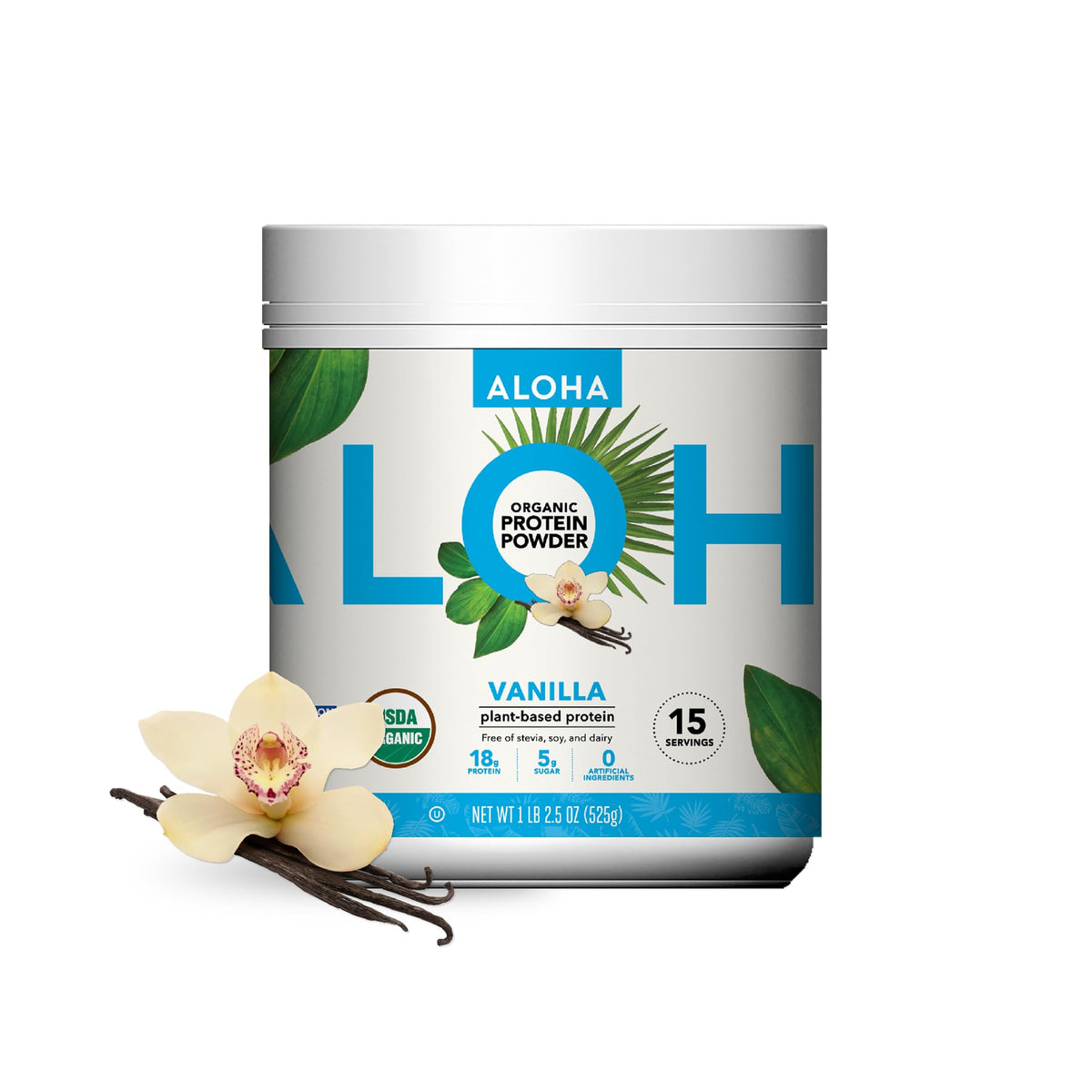 Organic Plant Based Vanilla Protein Powder 19.6 oz I532