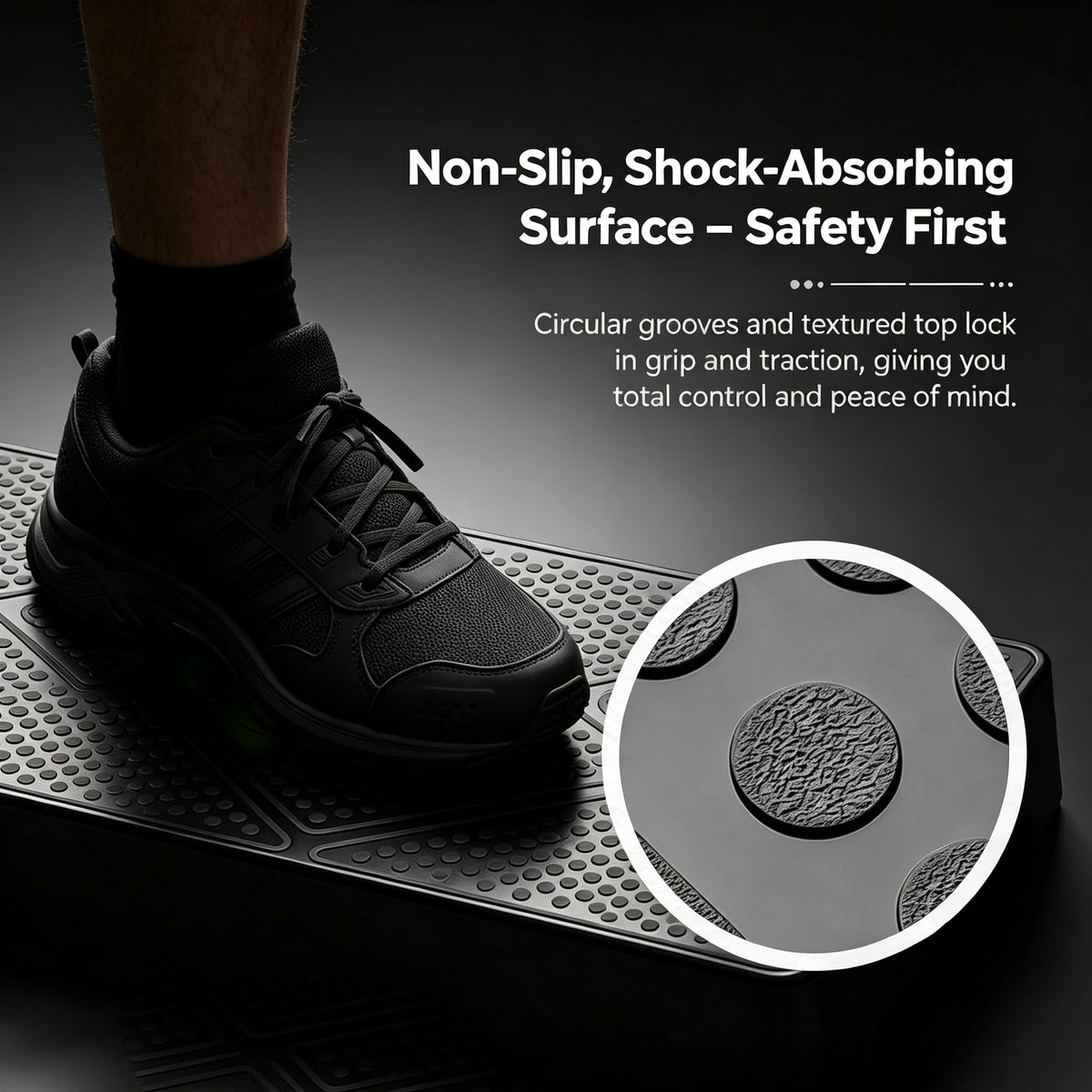 28-Inch Height Adjustable Aerobic Step Platform with 4 Risers U1730