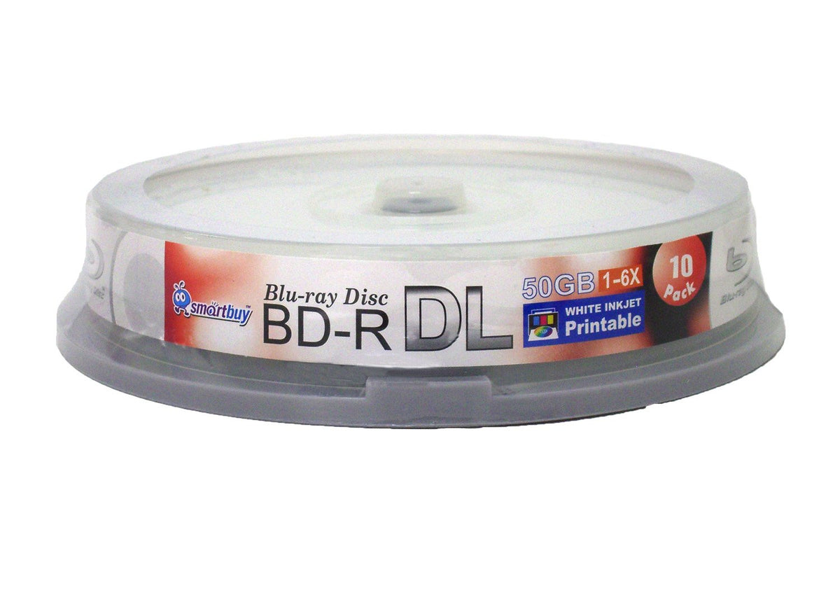 50gb 6X Blu-ray Bd-r Dl White Inkjet Hub Printable Disc (10-Disc) K8163