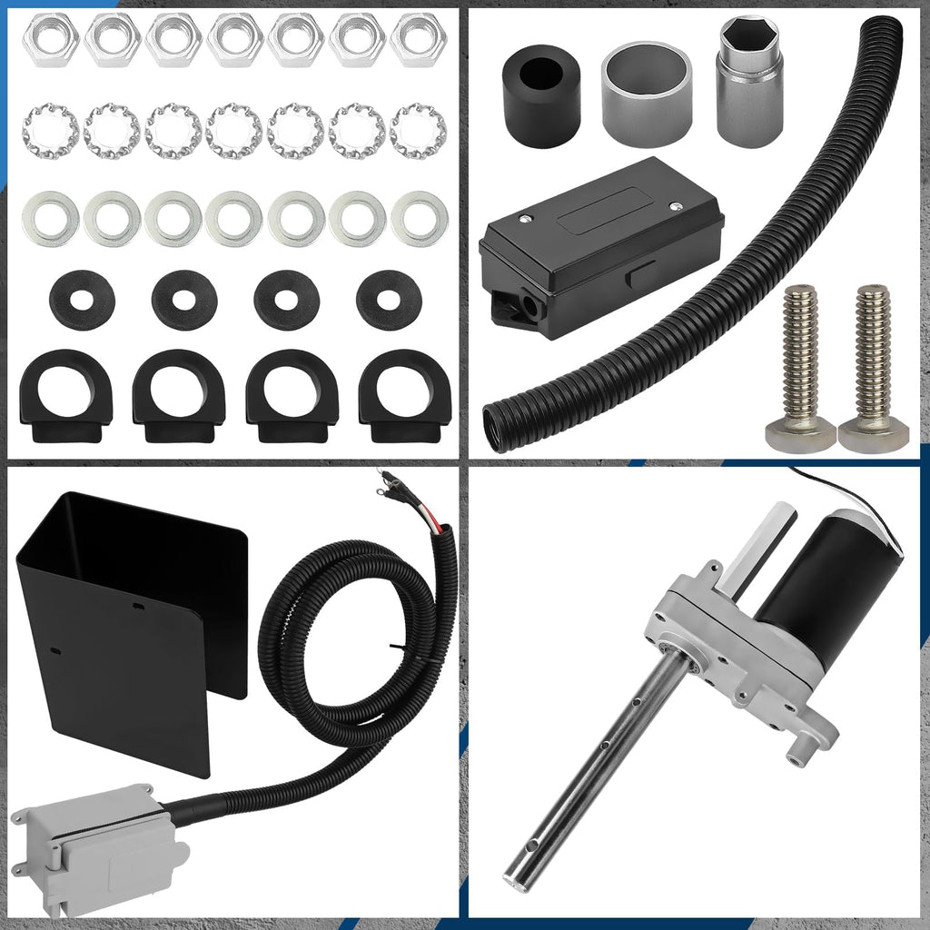 Electric Powered Trailer Jack Kit 12,000 lbs 12V Single Speed Tongue Jack with Control Switch R87262