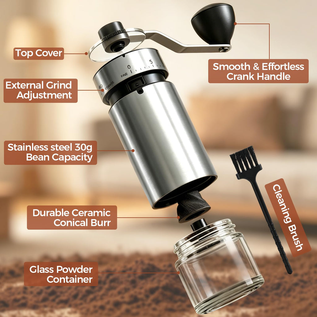 Manual Coffee Grinder with Ceramic Conical Burr B1334