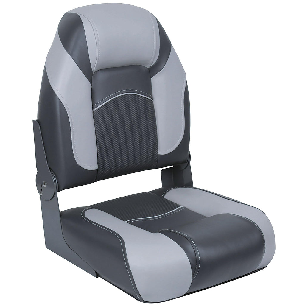 High Back Folding Boat Seats 2 Pack Charcoal Gray L465918