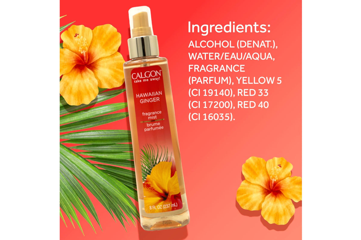 Hawaiian Ginger Fragrance Body Mist 8 oz (Pack of 8) G74048