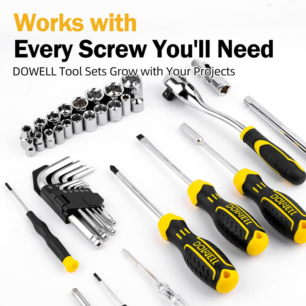 299-Piece Professional Hand Tool Set with Sockets, Pliers, Hex Keys, Screwdrivers Q91959