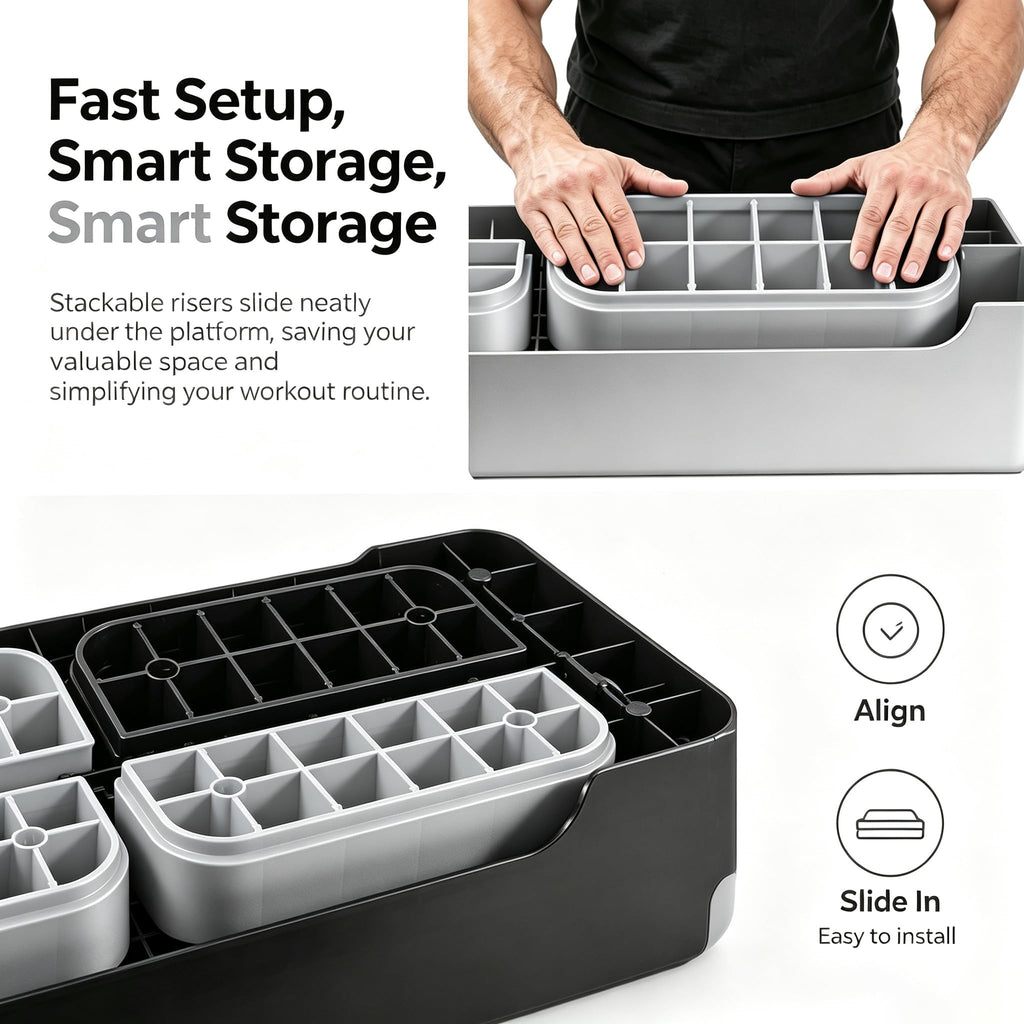 28-Inch Height Adjustable Aerobic Step Platform with 4 Risers U1730