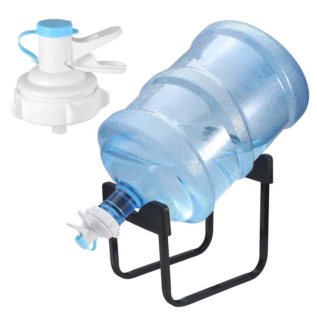 Stainless Steel 3-5 Gallon Water Jug Stand with 2 Dispenser Valves G73571