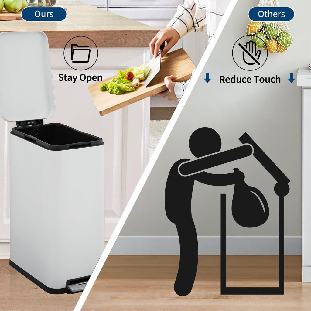 Kitchen Trash Can 13.2 gal Step Soft-Close J1473