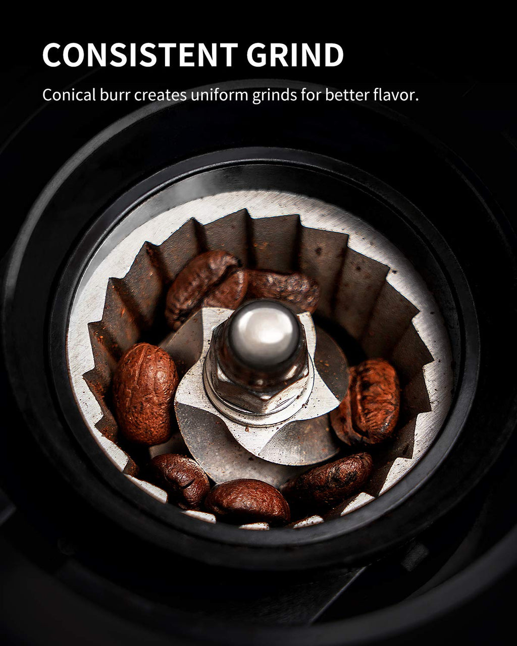 Conical Burr Electric Coffee Grinder 35 Settings Black E32020