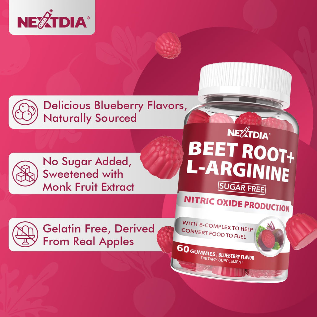 Beet Root Gummies 1200mg with L-Arginine and B Vitamins S7782