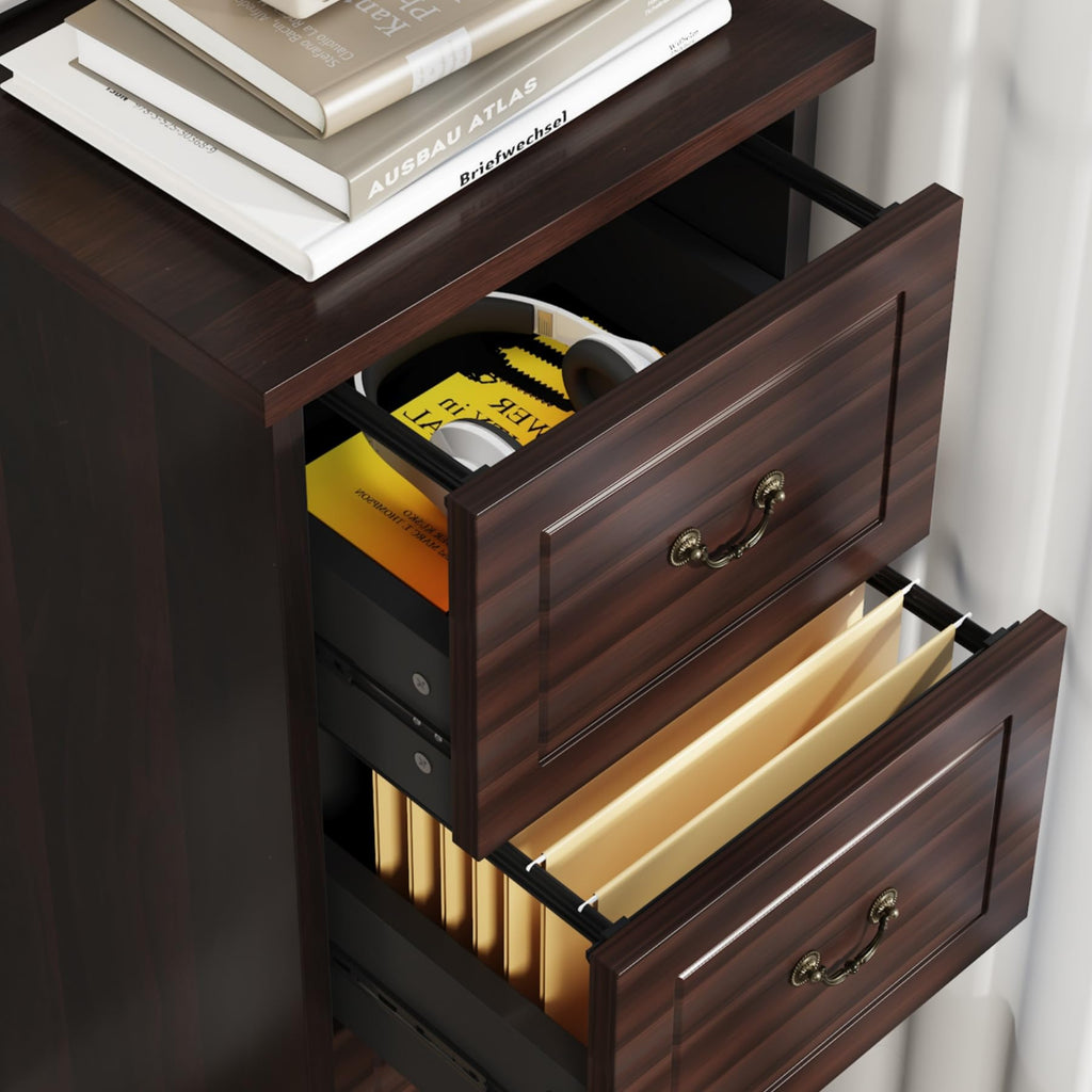 4 Drawer Walnut File Cabinet W4730