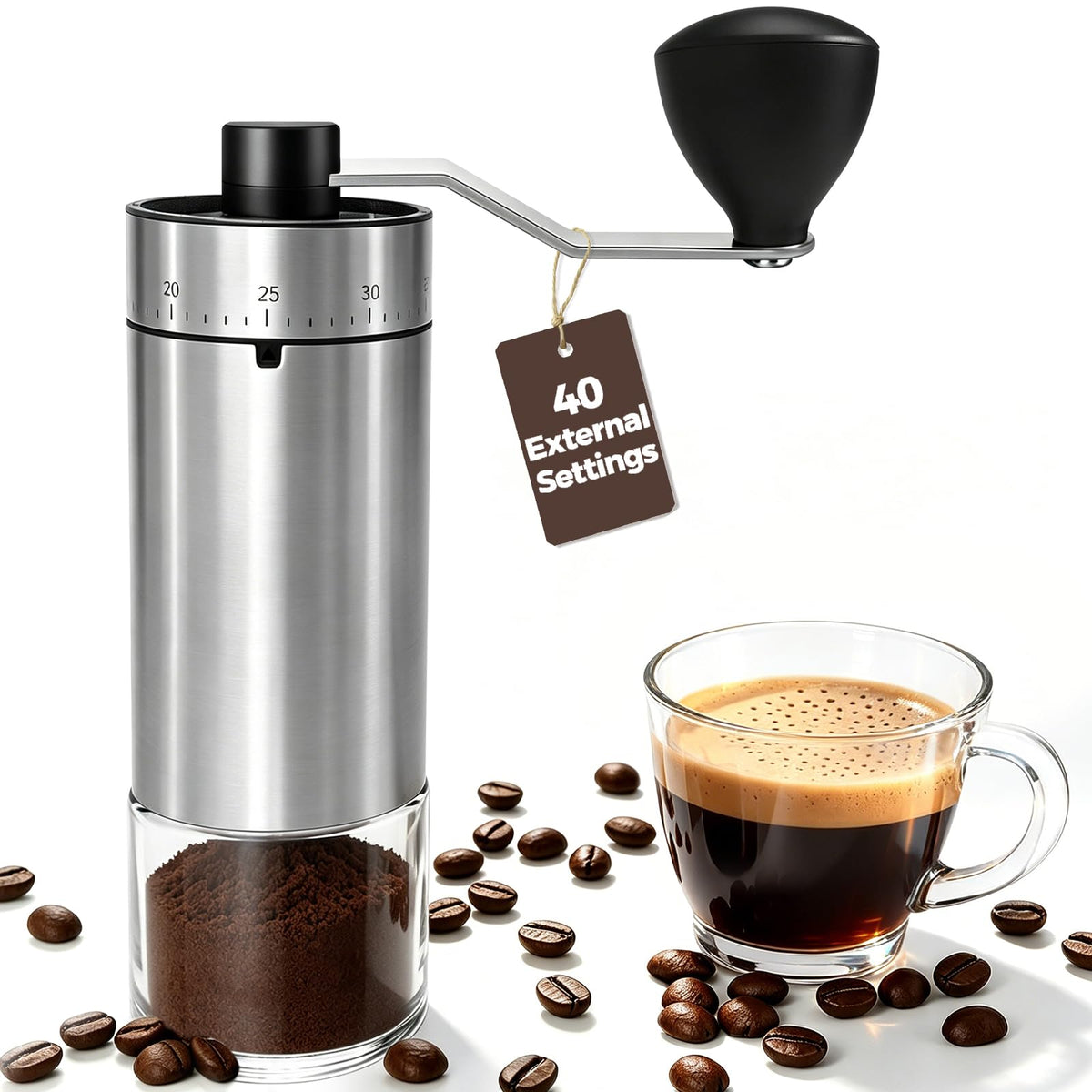 Manual Coffee Grinder with Ceramic Conical Burr B1334