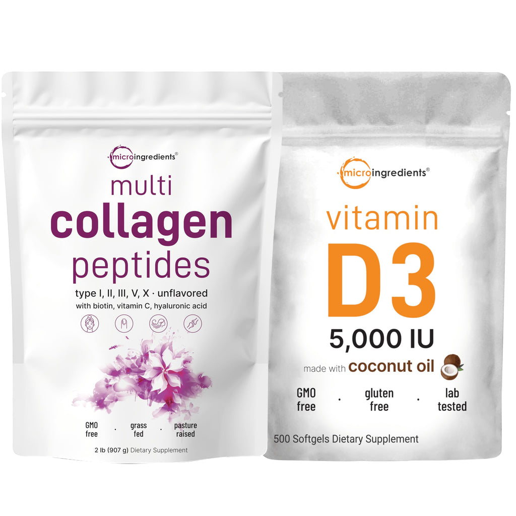 Multi Collagen Protein Powder & Vitamin D3 Bundle Pack W635