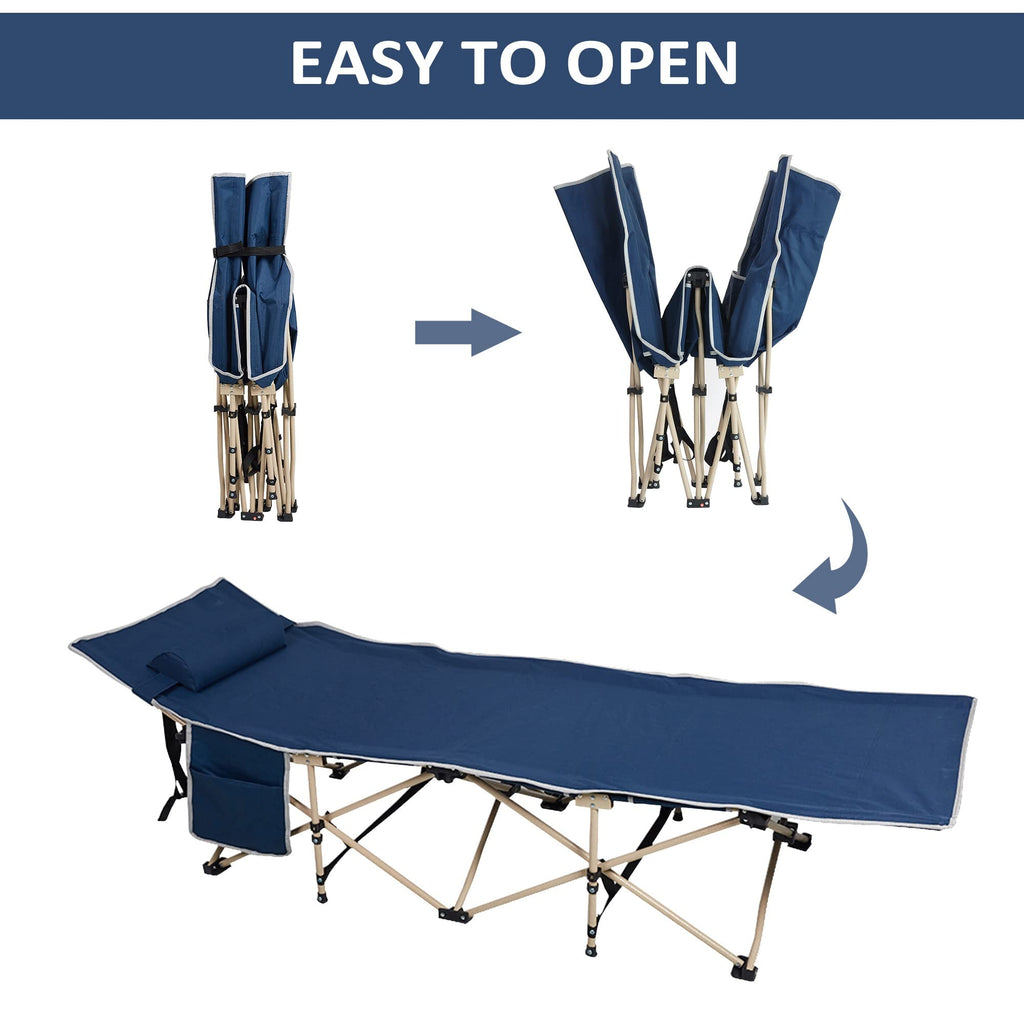 Folding Camping Cot with Carry Bag Pocket Pillow M9323