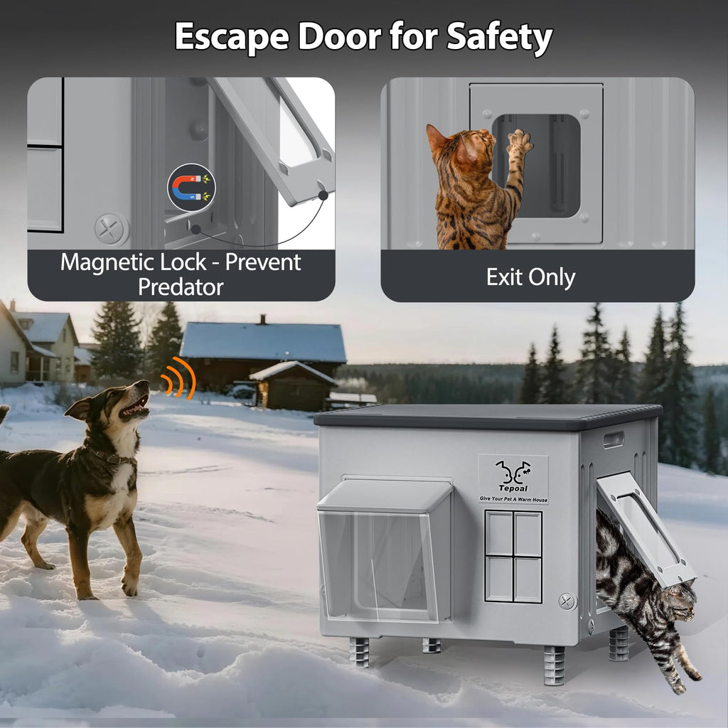 Heated Waterproof Insulated Cat House G259522