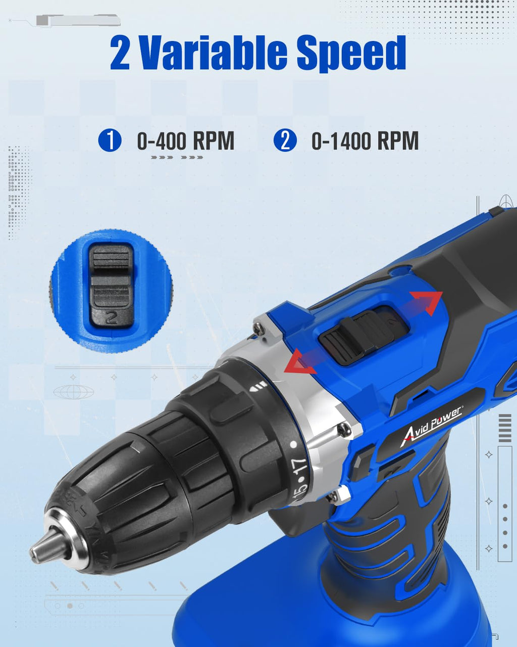 20V Cordless Drill Set with Battery and Charger U8620