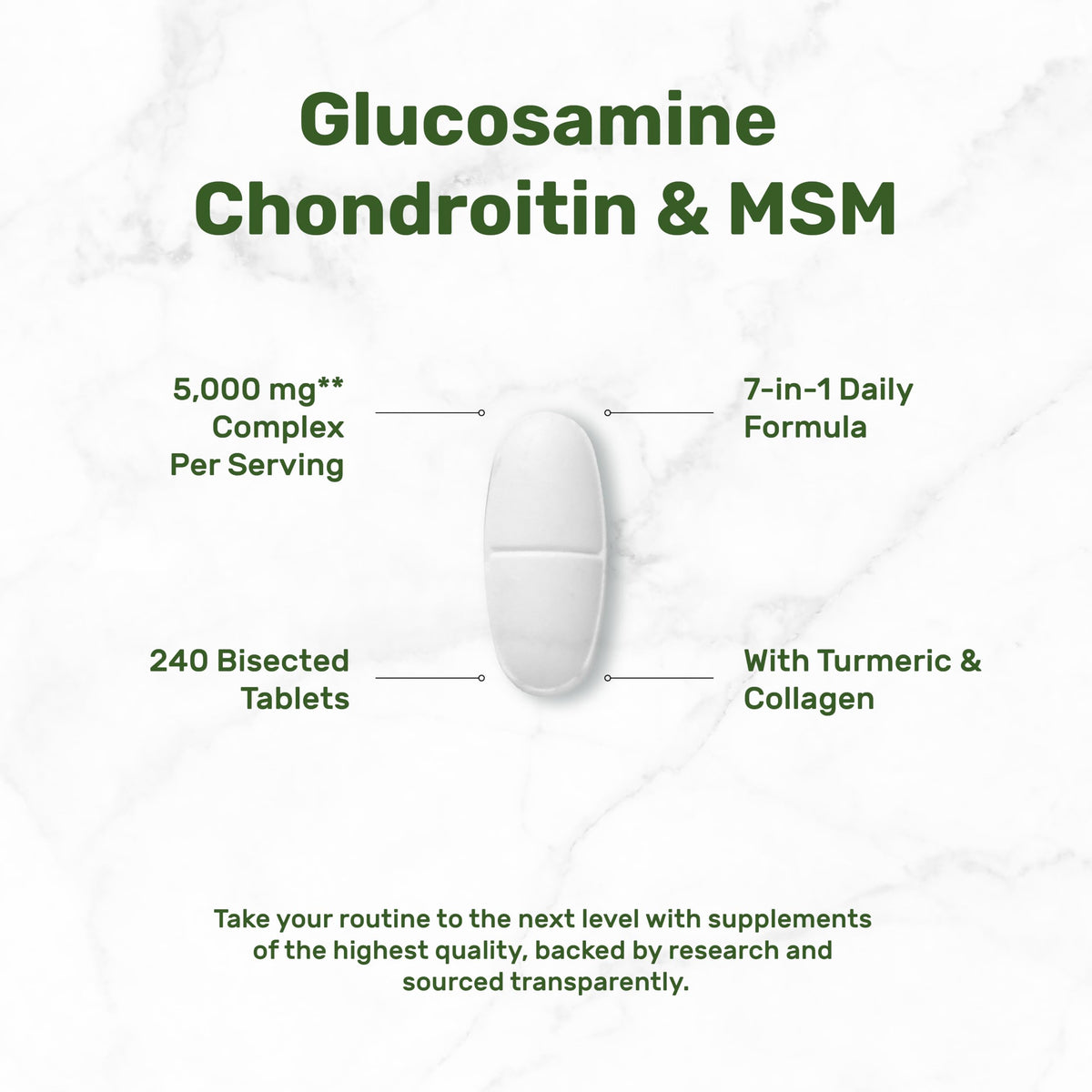 Glucosamine Chondroitin & MSM Complex 240 Tablets S592379