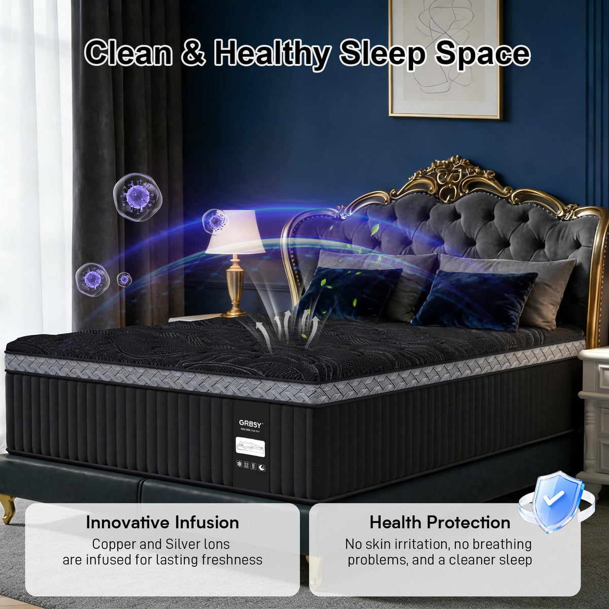 16 Inch Queen Size Hybrid Mattress in a Box W82752