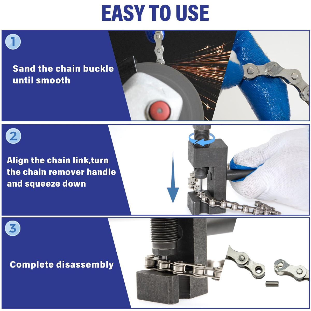 19pc Motorcycle Chain Breaker Rivet Tool Set L218