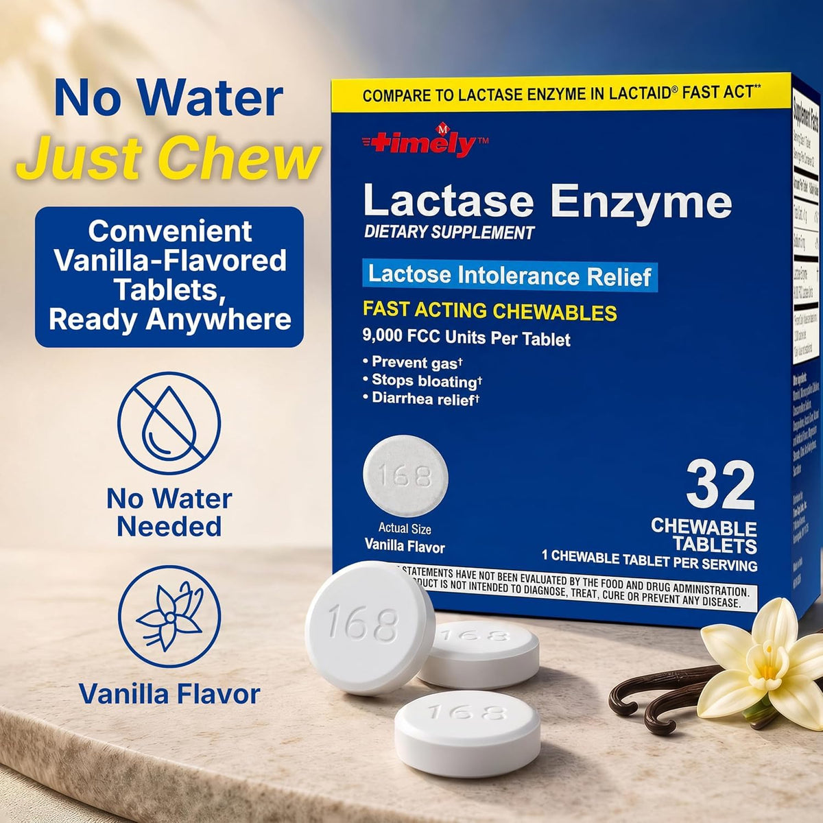 Lactase Enzyme Caplets 9,000 FCC Units W6659