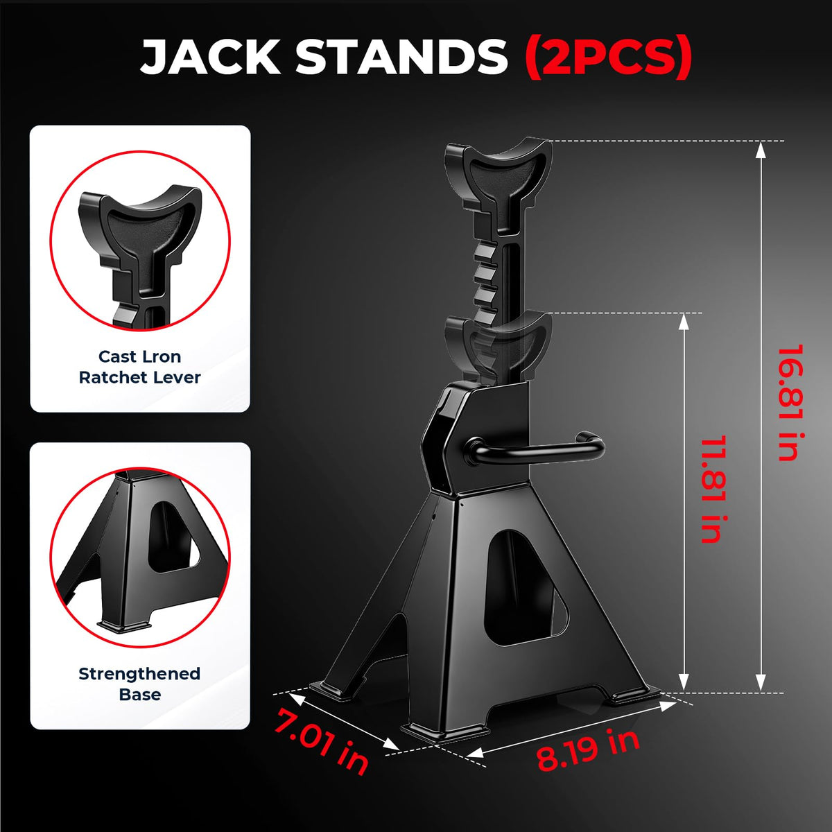 Heavy Duty Steel Hydraulic Floor Jack O3577