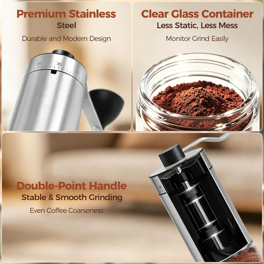 Manual Coffee Grinder with Ceramic Conical Burr B1334